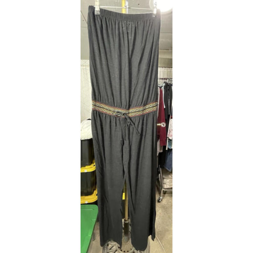 Lucky Brand Black Romper Strapless Elastic Waist And Top Sz XS Swimwear Coverup